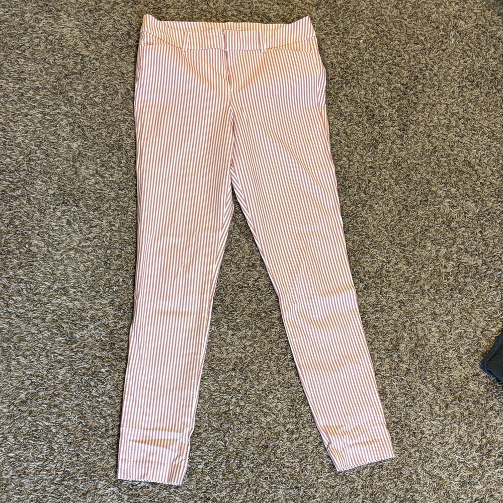 Old Navy Red and White Striped Pixie Pants